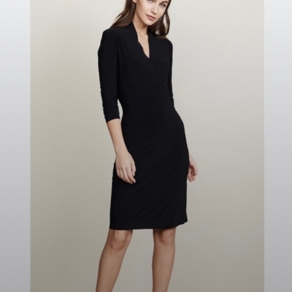 Black Halo Madeline Sheath dress 3/4 sleeves NWT in BLACK